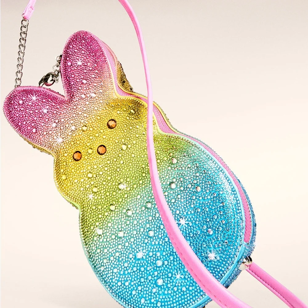 PEEPS® RHINESTONE BUNNY CROSSBODY RAINBOW - Picture 8 of 9